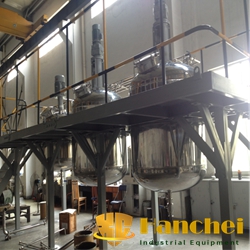 GMP standard glass lined reactor and condenser for pharmacy factory